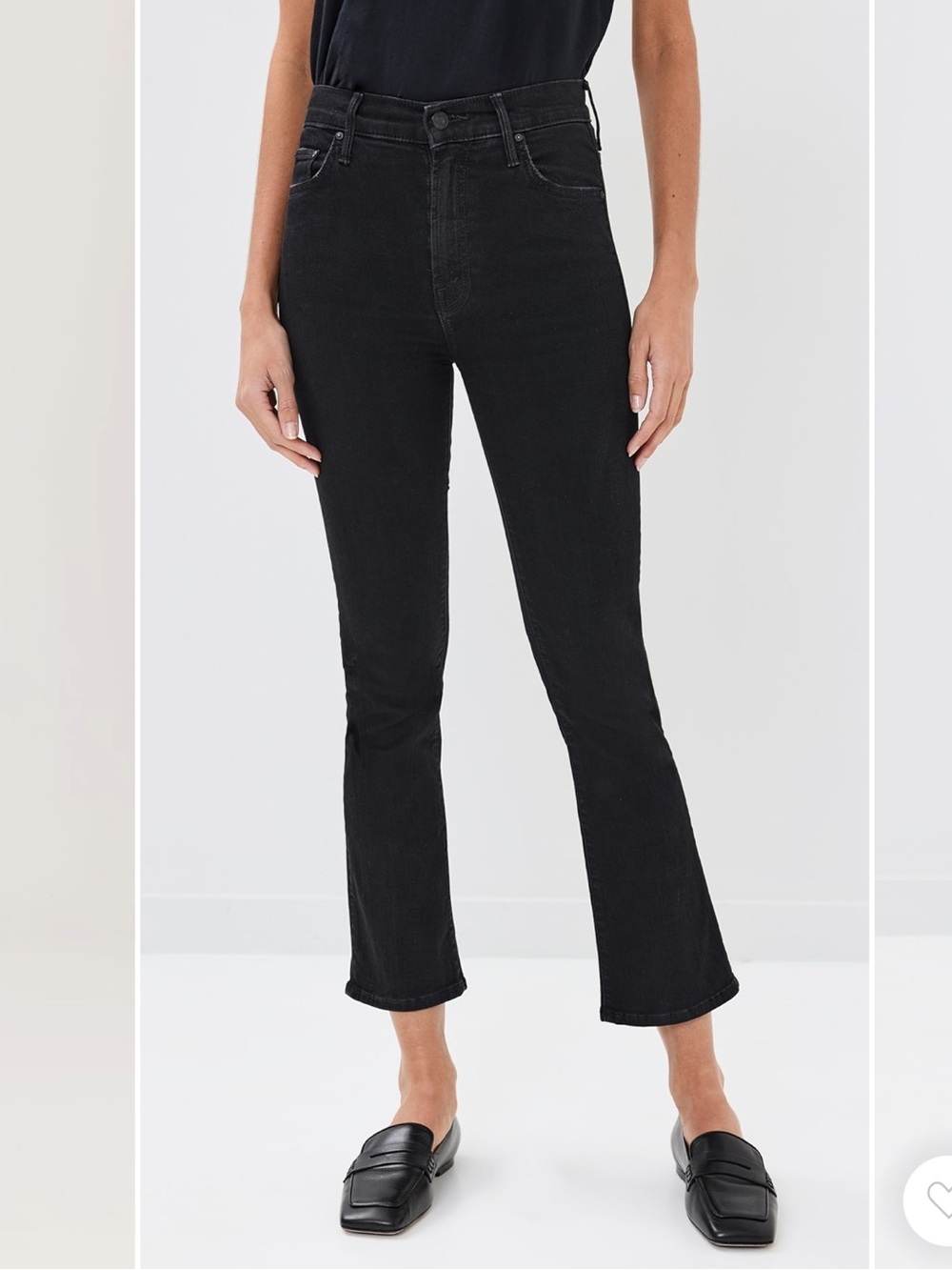 Mother Black Not Guilty Wash The Insider Crop Denim Jeans Pants Sz. 27